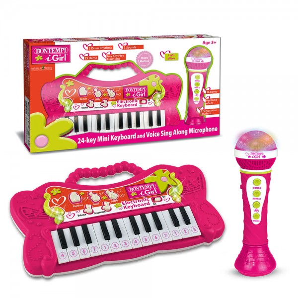 Mini Tastiera Bontempi iGirl 24 Tasti con Microfono