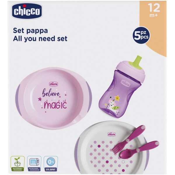 Set Pappa Chicco All You Need Set Rosa 12m+