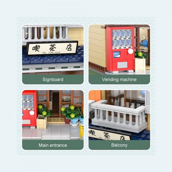 CaDa Japanese Tea House -Blocchi da costruzione 1200 pezzi