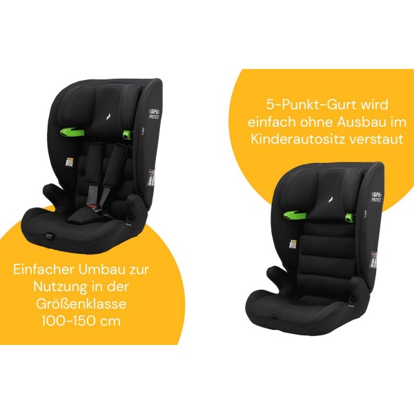 Osann Lupo seggiolino auto i-Size da 76 a 150 cm senza Isofix Black