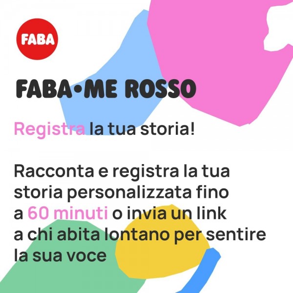 Personaggio Sonoro Faba Faba Me Rosso per Raccontastorie