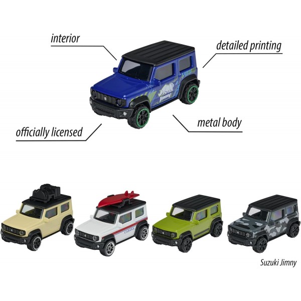 Set Macchinine Majorette by Simba Suzuki Jimny 5 pz