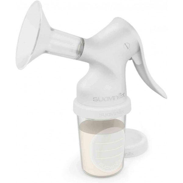 tiralatte manuale : 3 sacchetti per latte materno con tappo : 1 recipiente di conservazione : supporto + adattatore + bicchiere di protezione + tettarella biberon zero.zero flusso adattabile : borsa per il trasporto 