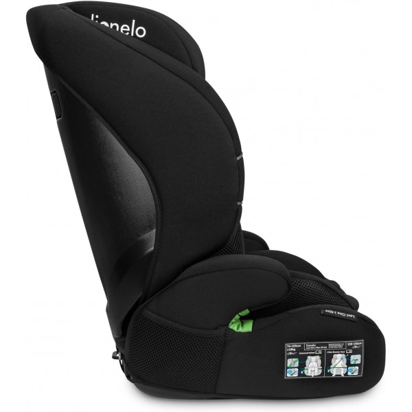 LIONELO LEVI ONE I-SIZE Seggiolino auto per bambini 76-150 cm Black Carbon