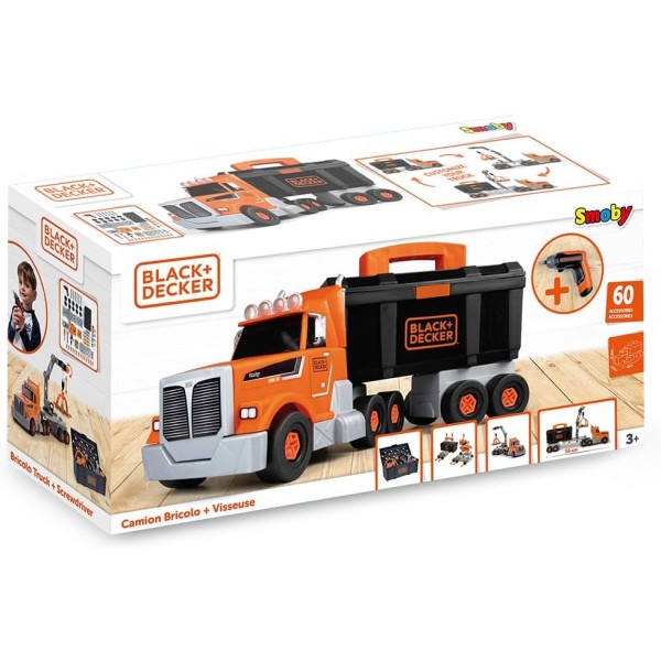 Smoby Black + Decker - Camion con Rimorchio