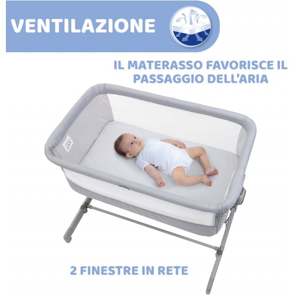 Culla Chicco Next2Me Go Grigio Chiaro