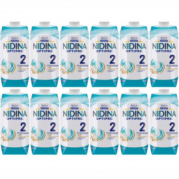 12 CONFEZIONI - Latte Nestlé Nidina Optipro 2 500 ml