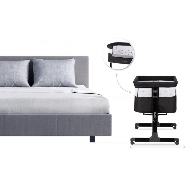 Culla Co-Sleeping MoMi Revo Grigio Scuro