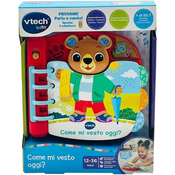 VTech Come Mi Vesto Oggi?-Libro Interattivo e Sensoriale per Bambini