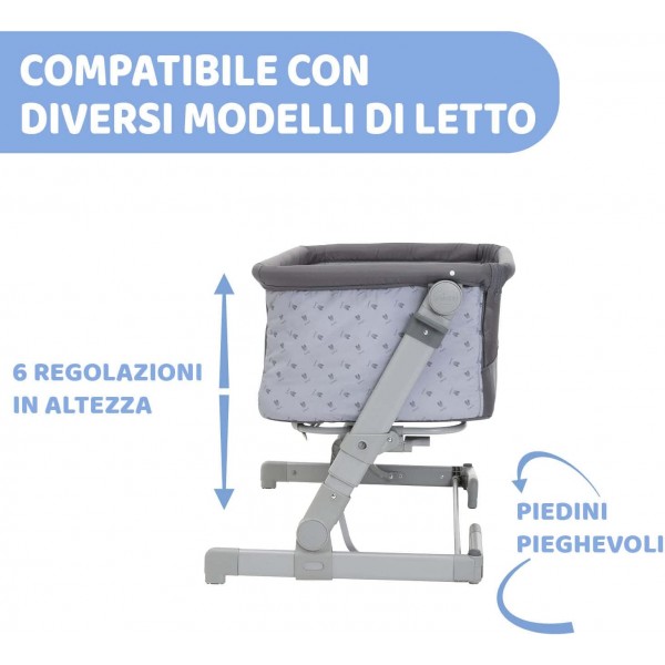 Culla Chicco Next2Me Go Grigio Scuro