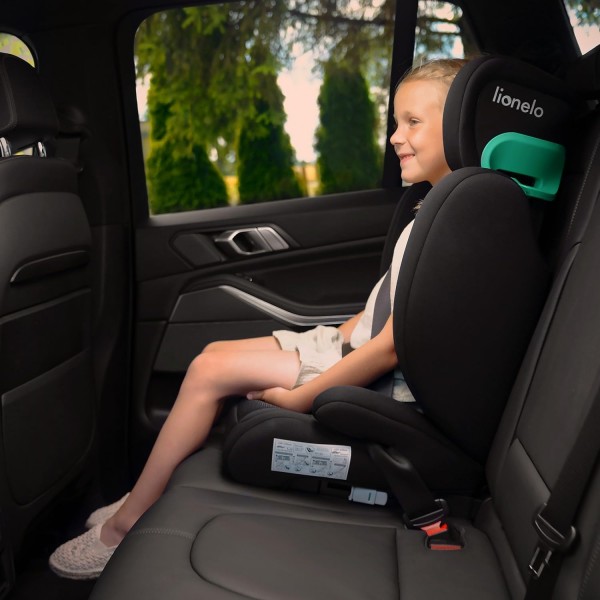Lionelo Hugo I-size Seggiolino Auto ISOFIX 100-150 cm Black Carbon