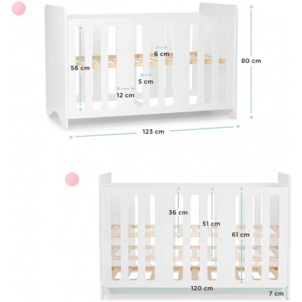 Culla Trasformabile Kinderkraft Stello White