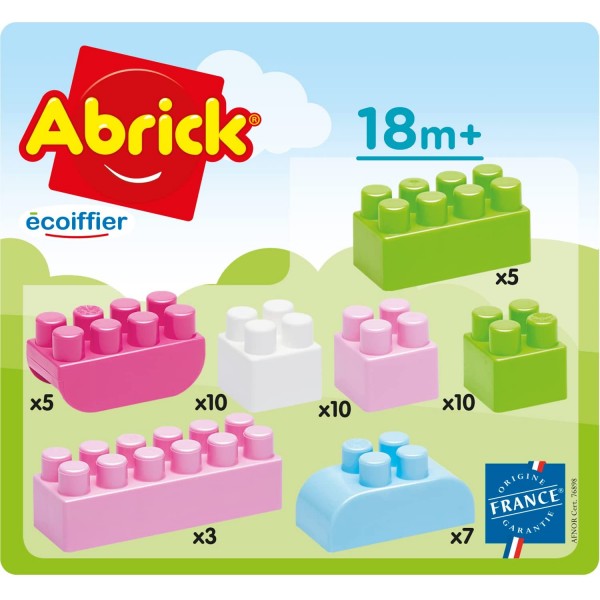 Costruzioni Ecoiffier Abrick Gatto Bauletto 50 pezzi