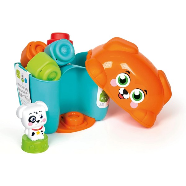 Mattoncini Morbidi Clementoni Clemmy Secchiello Dog & Puppy 7 Pz