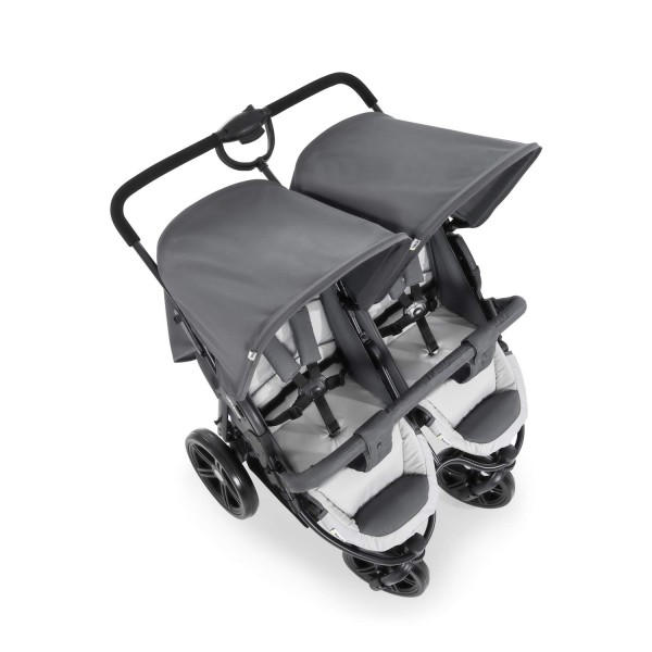 Passeggino Gemellare Duo Roadster Hauck Grey/Silver