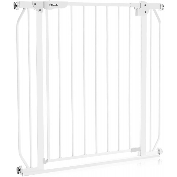 Lionelo Truus Slim White Cancelletto di Sicurezza-Larghezza Regolabile da 75 fino a 105 cm 