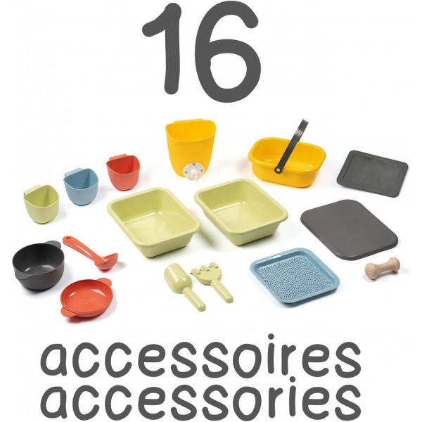 Smoby Life - Mud Cooking House - Cucina con pentole e teiere