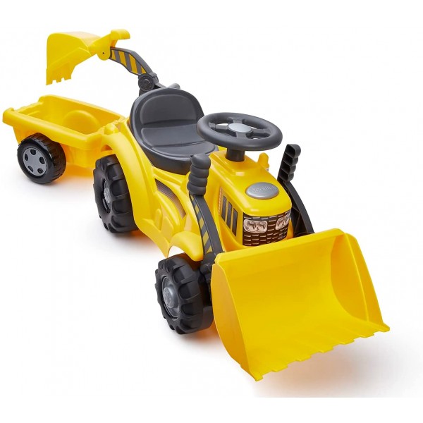 Cavalcabile Ecoiffier Escavatore con Rimorchio