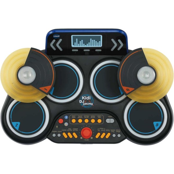VTech Kidi DJ Drums-Batteria Elettronica per Bambini Lingua Italiana,6+ Anni