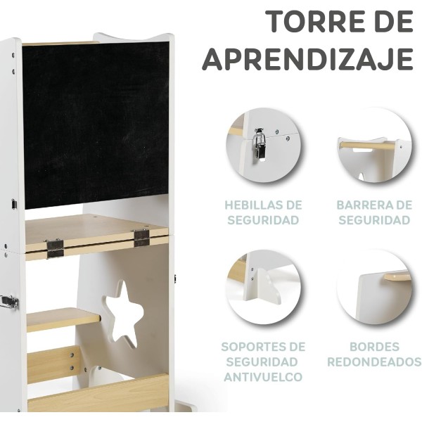 Torre di Apprendimento Montessoriana 3 in 1 Innovaciones MS Bianca