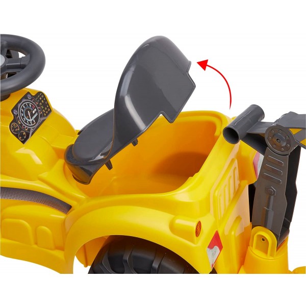 Cavalcabile Ecoiffier Escavatore con Rimorchio