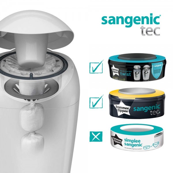 Confezione Multipack 18 Ricariche per Contenitore Pannolini Sangenic Tec Tommee Tippee