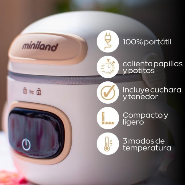 Miniland Scaldabiberon e Scaldavivande Portatile-Warmy Food On the Go