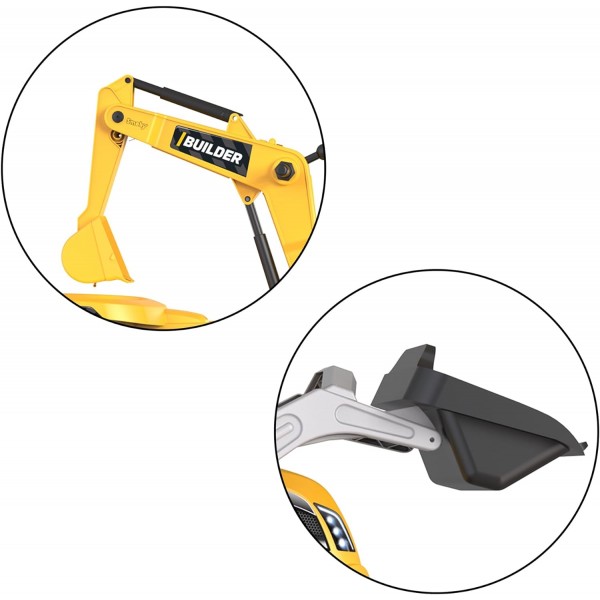 Trattore Smoby Builder Max con Benna Scavatrice e Rimorchio