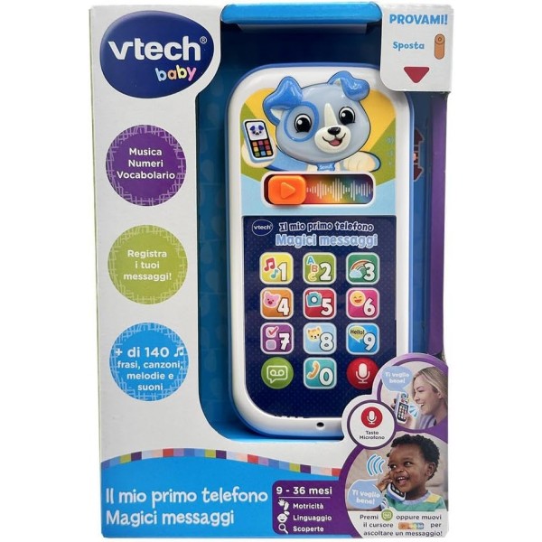 VTech Il mio primo telefono - Magici messaggi - Blu 9-36 mesi