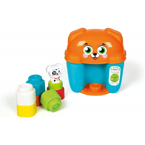 Mattoncini Morbidi Clementoni Clemmy Secchiello Dog & Puppy 7 Pz