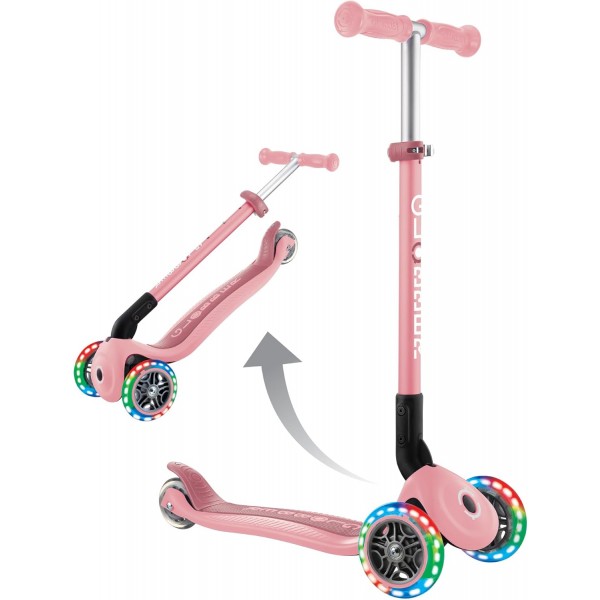 Monopattino Globber Primo Foldable Lights Pastel Pink