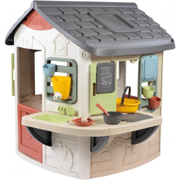 Smoby Life - Mud Cooking House - Cucina con pentole e teiere
