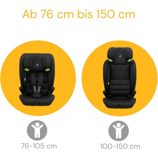 Osann Lupo seggiolino auto i-Size da 76 a 150 cm senza Isofix Black