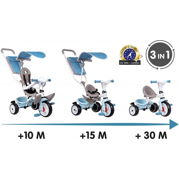 Triciclo Smoby Baby Balade Plus Blu