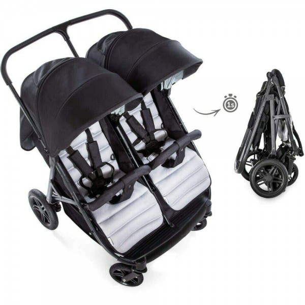 Passeggino Gemellare Hauck Rapid3R Duo Silver/Charcoal