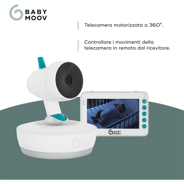 Babymoov Yoo Moov Baby Monitor Video Motorizzato 360°
