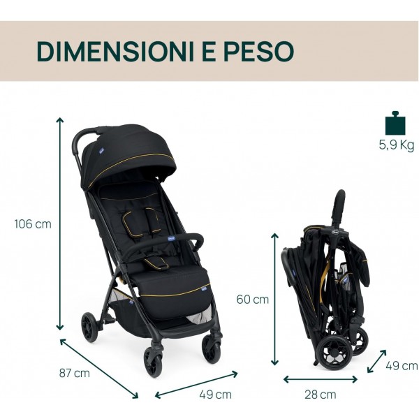 Passeggino Chicco Glee Grey Melange