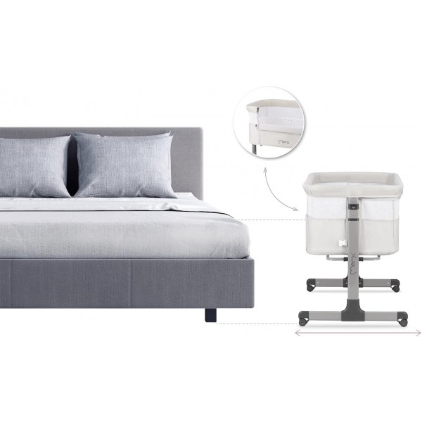 Culla Co-Sleeping MoMi Revo Grigio Chiaro