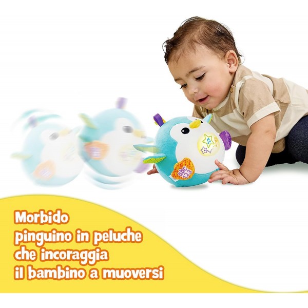VTech Fiocco Simpatici Rimbalzi Pinguino Peluche Interattivo