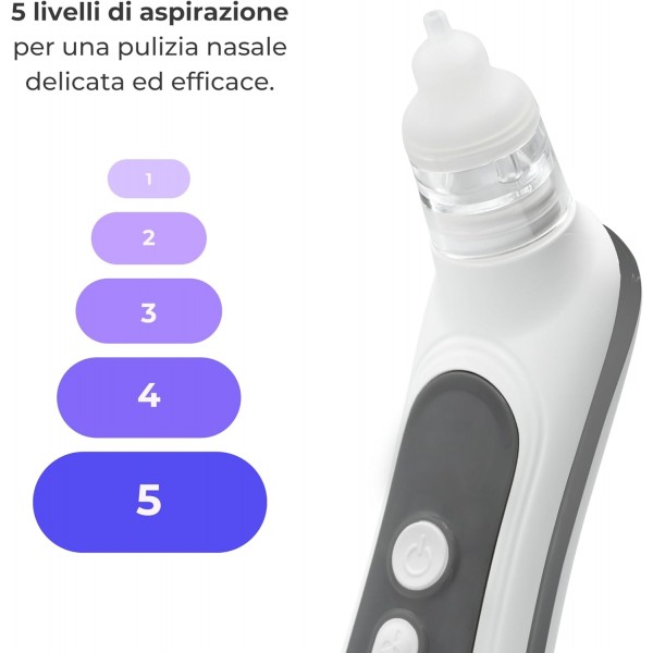 Nuvita Aspiratore Nasale Elettrico con batteria ricaricabile 