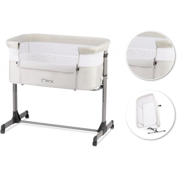 Culla Co-Sleeping MoMi Revo Grigio Chiaro