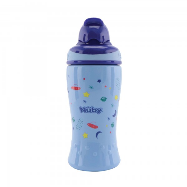 Borraccia con cannuccia Flip-It - 360ml - azzurro - 12m+