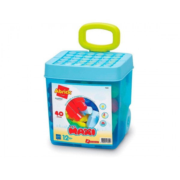 Ecoiffier Valigetta con ruote + 40 pz mattoncini 12 mesi+