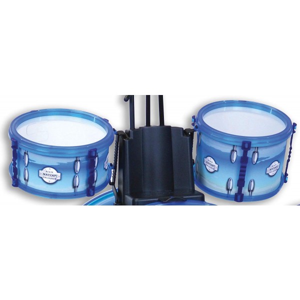 Batteria Metallizzata Bontempi 6 Elementi con Sgabello e Bacchette Blu