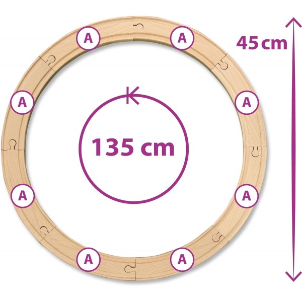 Eichhorn Pista Treno Cerchio 135 cm