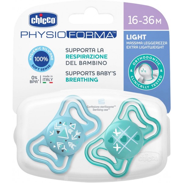 Succhietto Chicco Physio Forma Light Silicone Azzurro 16-36 m