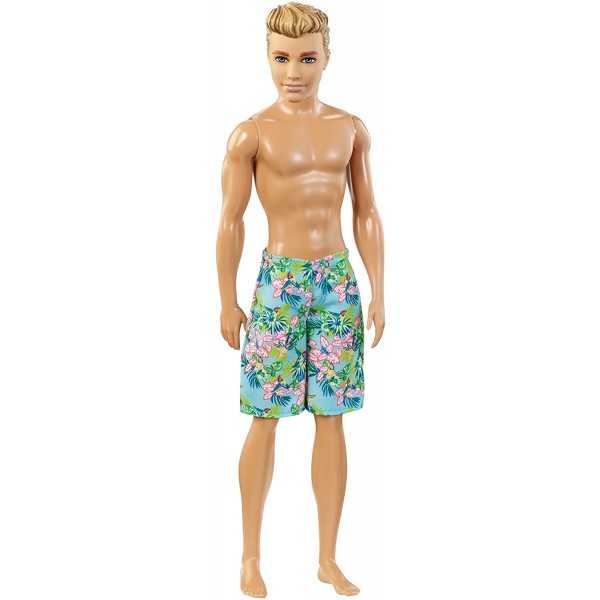 Bambola Barbie Ken Beach Bionda Costume Fiori