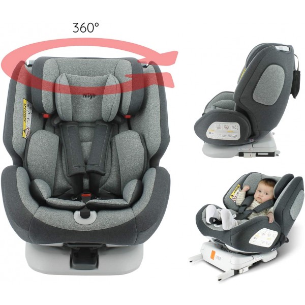 Seggiolino Auto Migo One 360° Grey