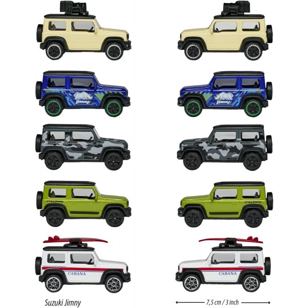 Set Macchinine Majorette by Simba Suzuki Jimny 5 pz