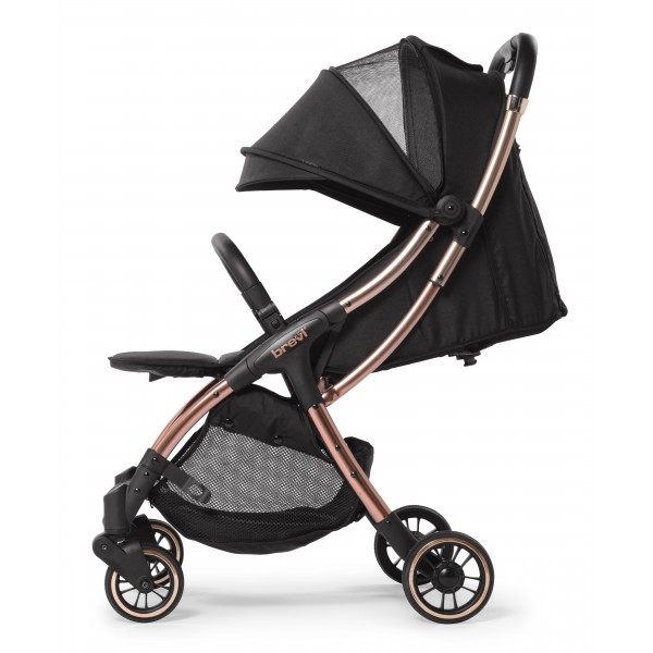 Passeggino Brevi Argo Nero Telaio Oro Rosa